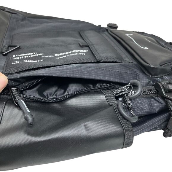 JORDAN AIR Backpack Black 23 Engineered 15" Laptop Travel MA0691-023 RARE - Picture 7 of 13